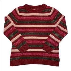 Modcloth Velvet Striped Sweater Size M